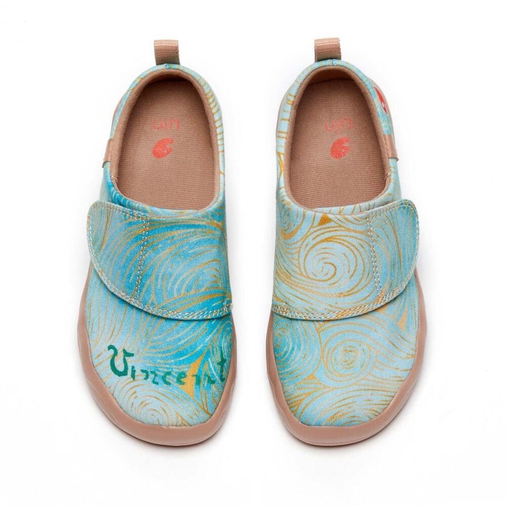 UIN Kid's Art Painted Travel Shoes (Van Gogh Wheatfield with Cypresses Kid)